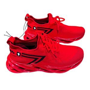 NEW South Pole Men's Sneakers Size 9 Red fly Knit Shoes